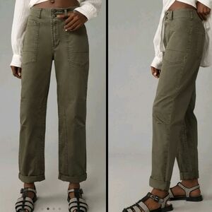 Pilcro Olive Ankle-Length Pants